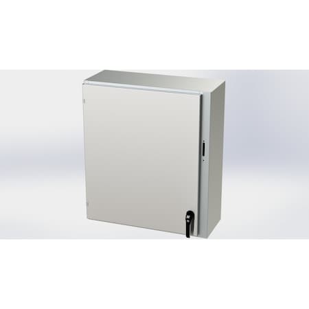 Saginaw Control & Engineering 2 Point Latch Electrical Enclosures, 36 in H, 12 in D, 31.38 in W, NEMA 3R, 4, 4X, 12, 13 SCE-36XEL3112SSLP